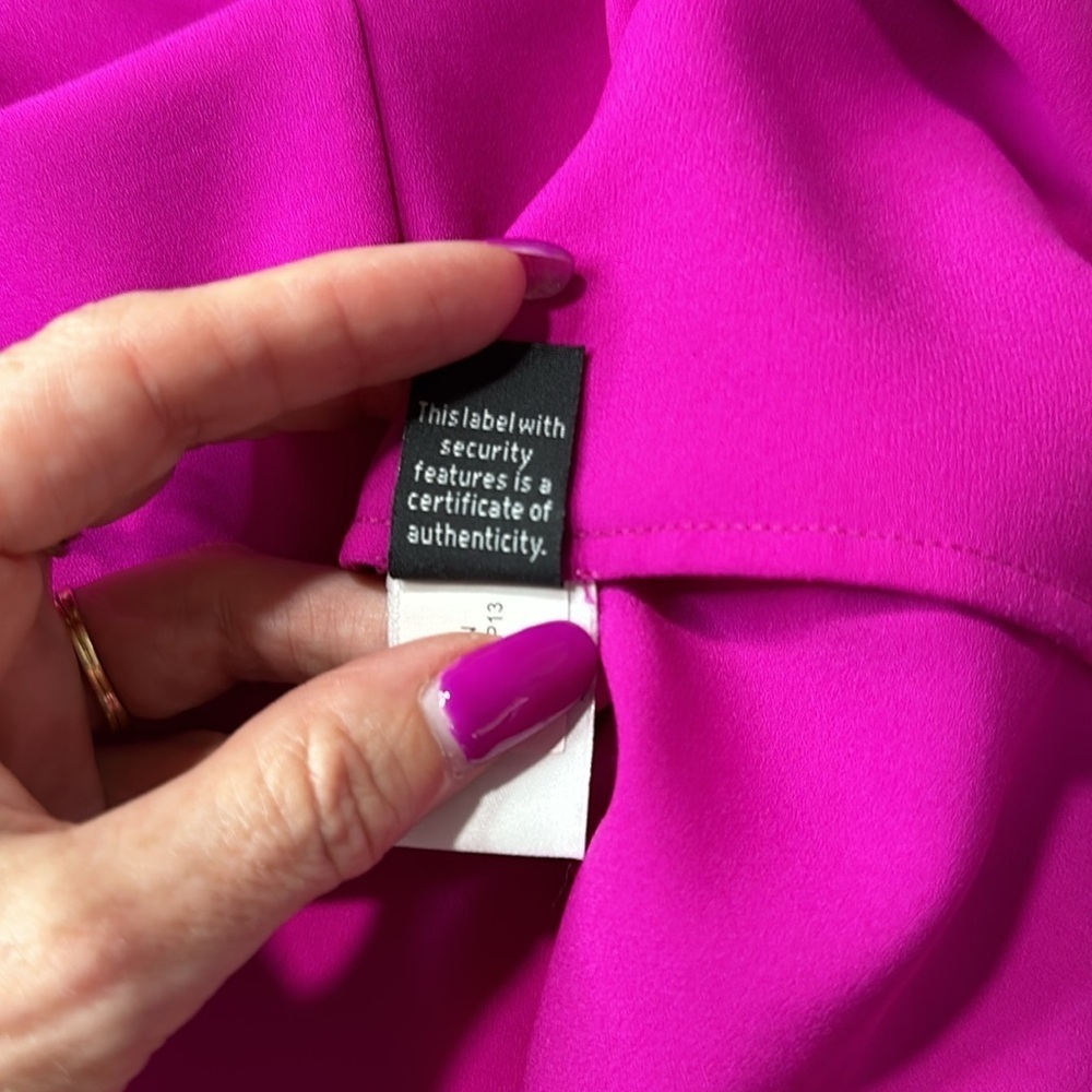 Diane Von Furstenberg Sleeveless Magenta Blouse Size P - Picture 7 of 8